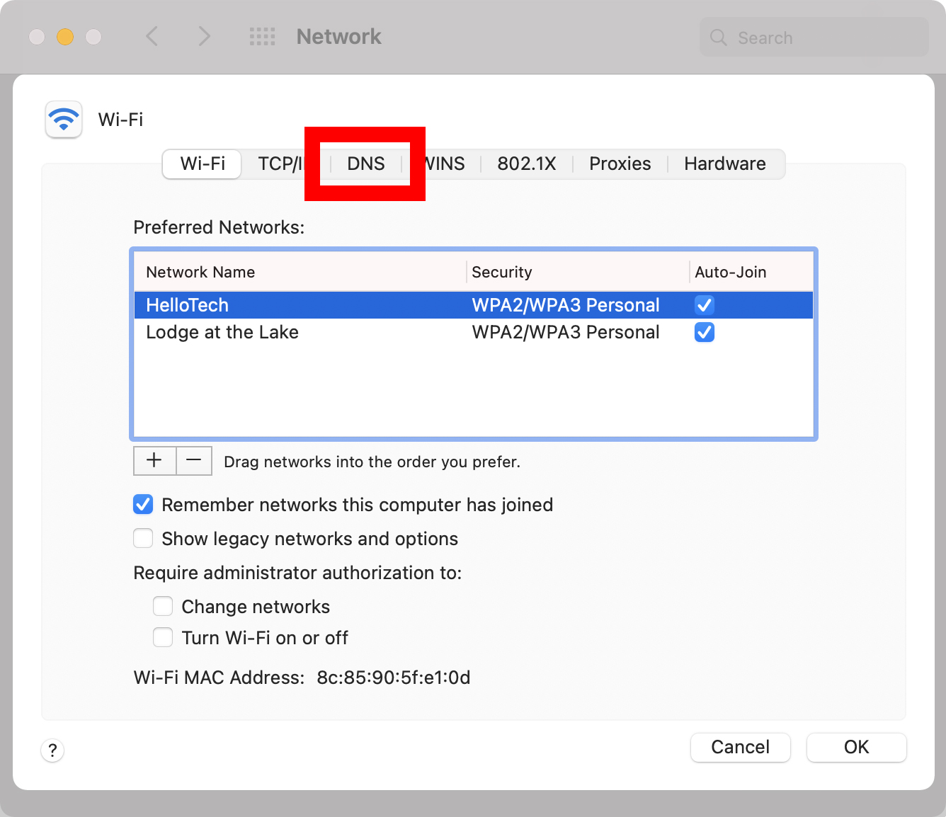 How to change your DNS address on Mac