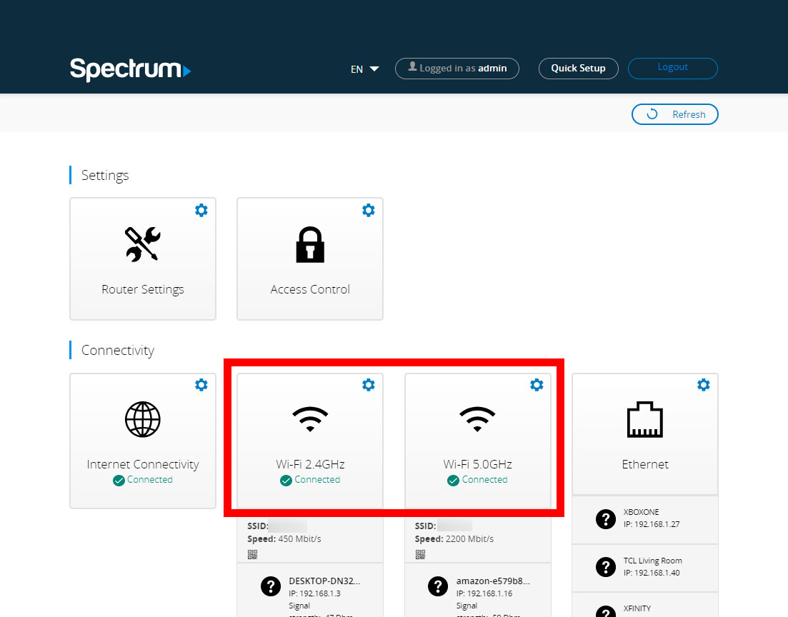 How to change the name and password of your Spectrum WiFi network on Spectrum Router