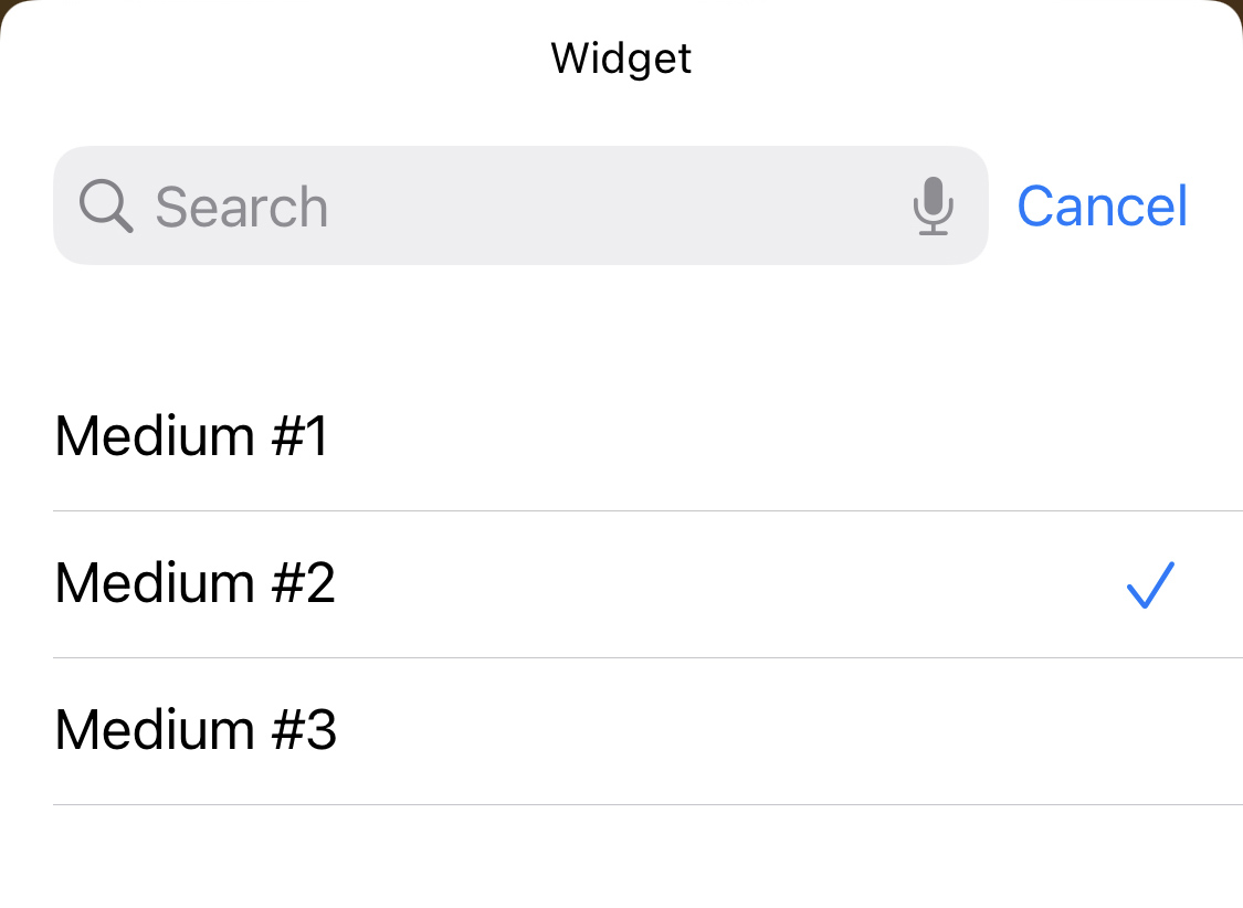 select the widget number you created