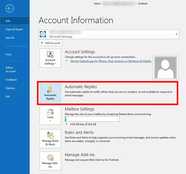 How to install an automated answer outside the office in Outlook