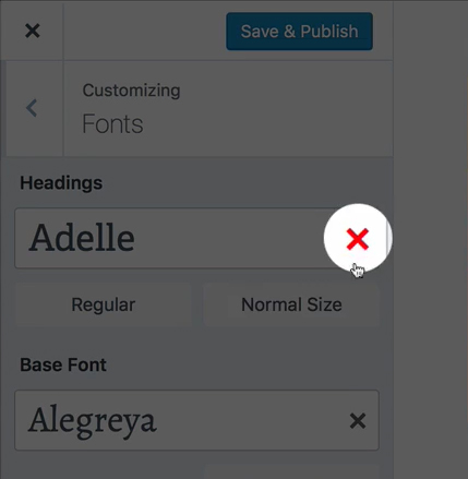 How to change WordPress font to default