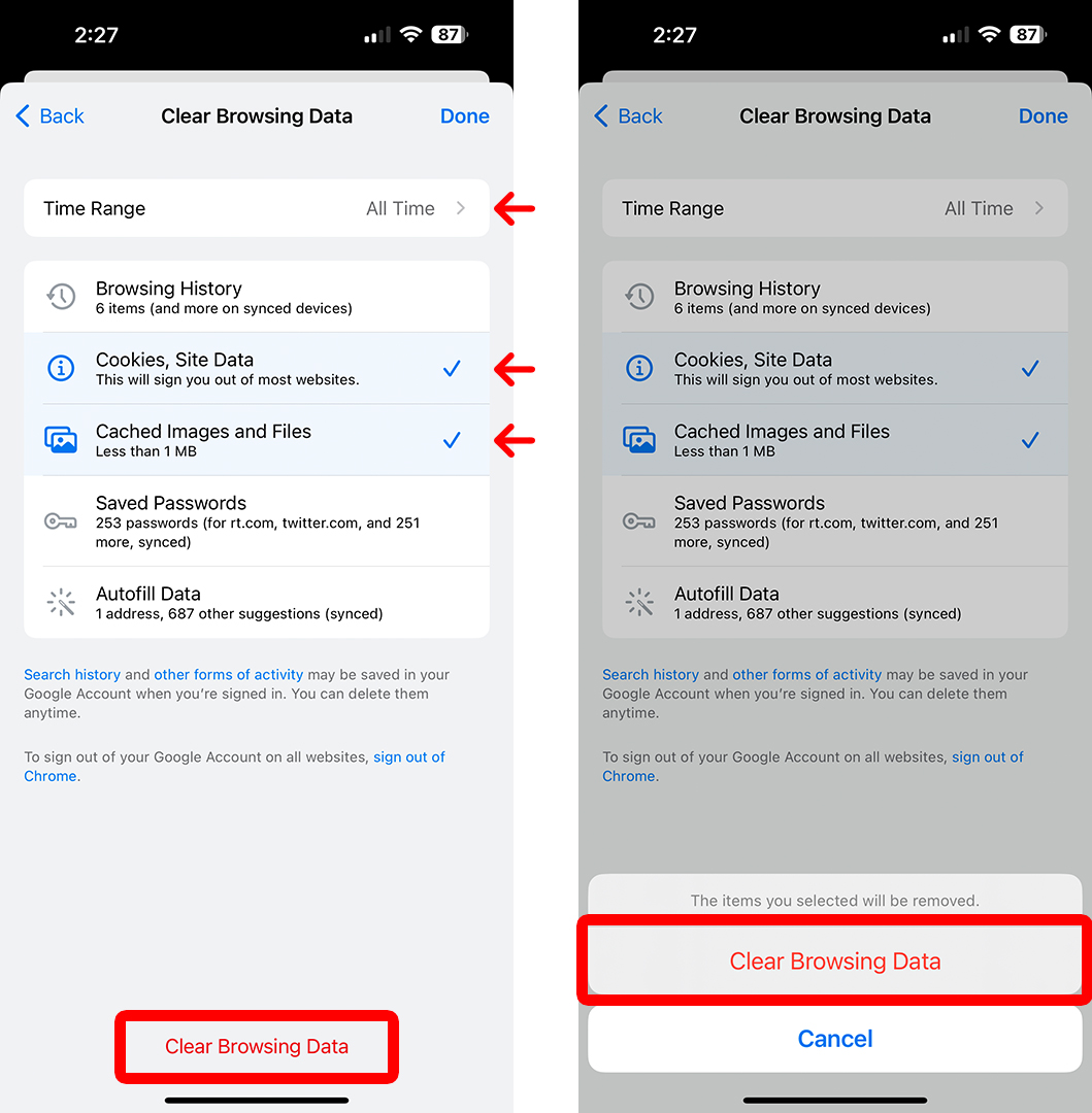 How to Clear Chrome Cache on iPhone